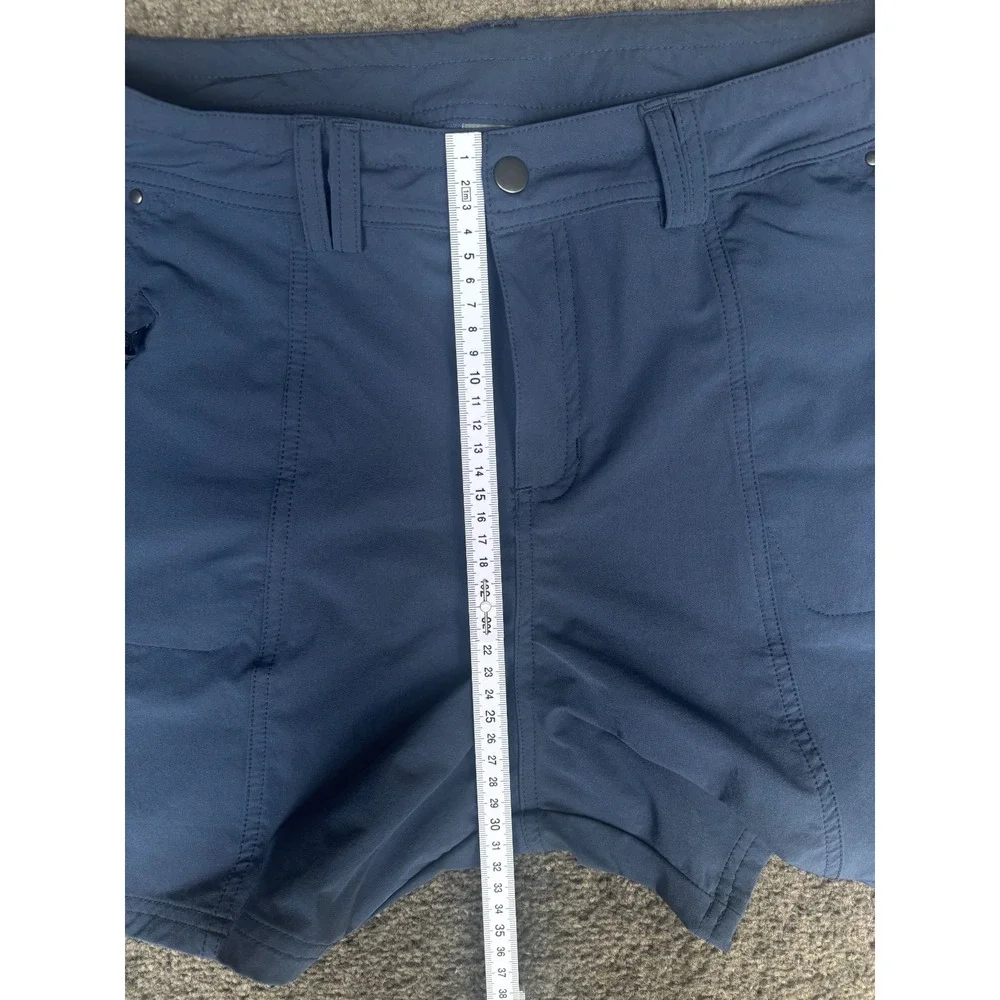 Willit Golf Shorts Women's Size 18 See Blue Nylon Belt Loops Pockets Zip Fly